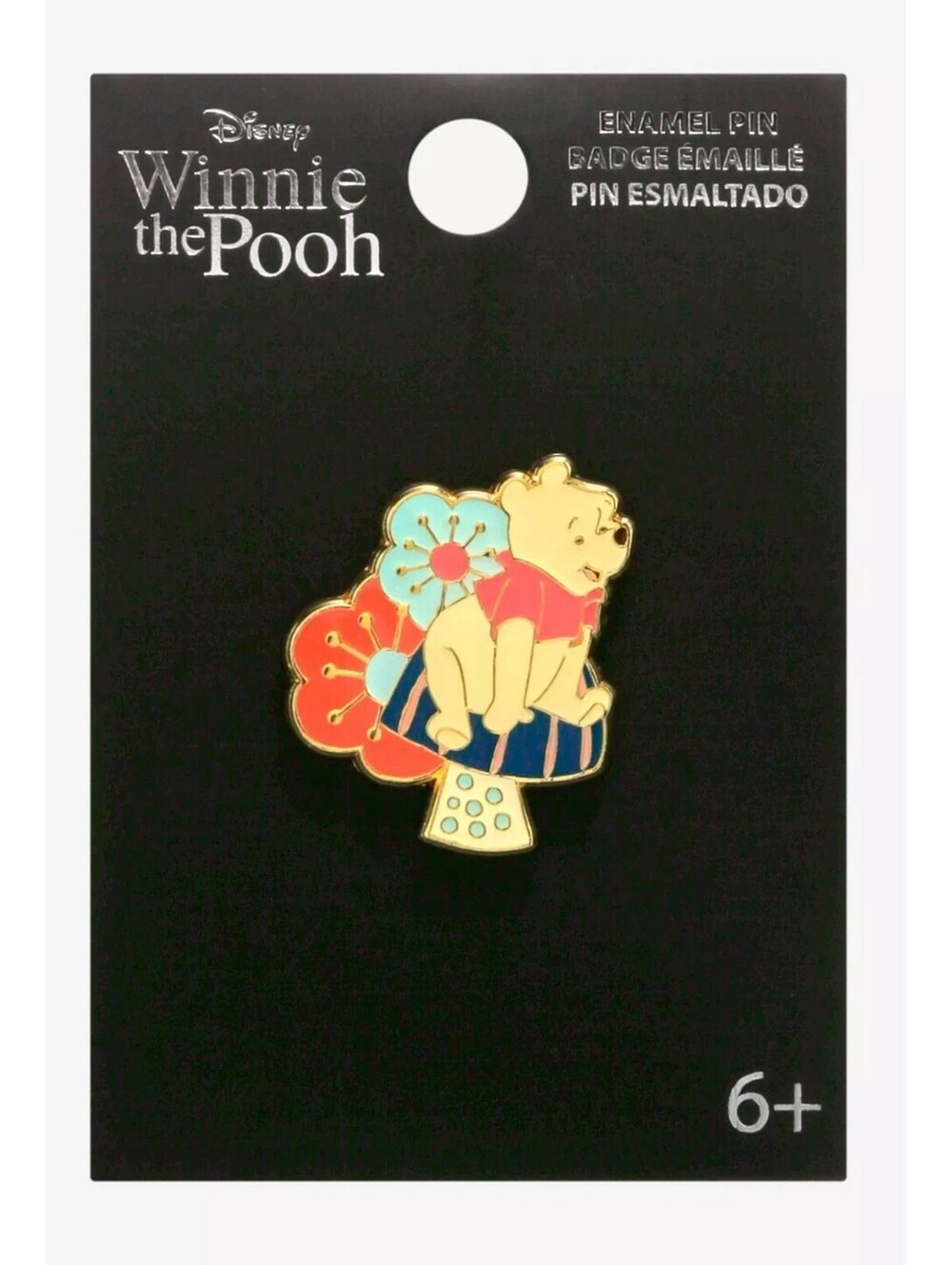 Disney Winnie the Pooh Floral Pooh Bear Enamel Pin